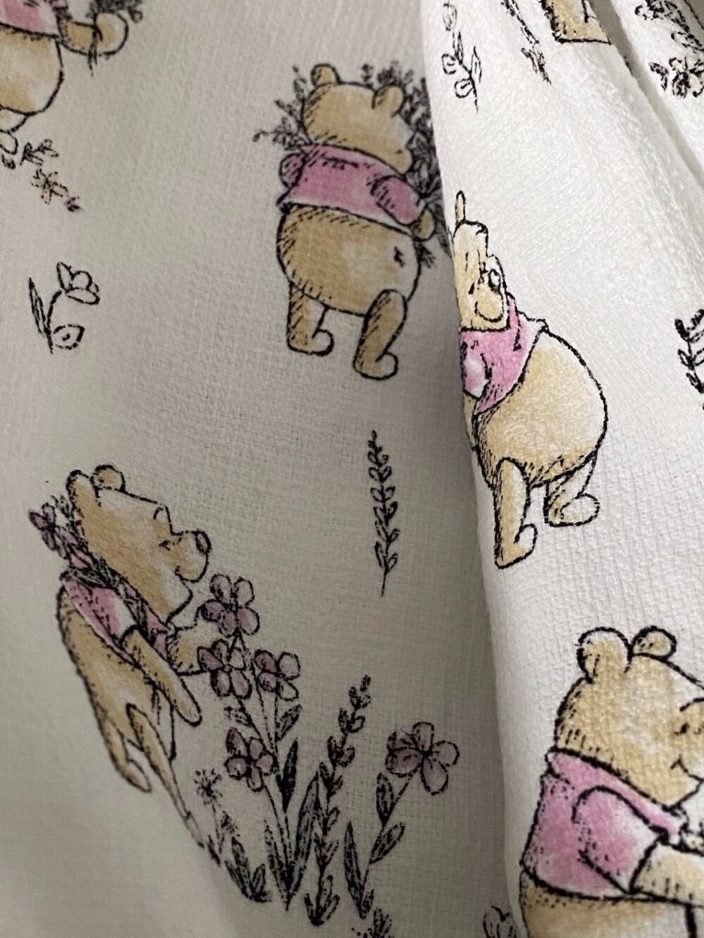 2 Pack Disney Winnie the Pooh Floral Flowers Spring Kitchen Towels 16 X 26” NEW - Picture 7 of 13
